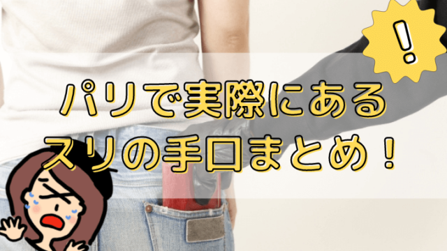 パリのスリの手口まとめ
